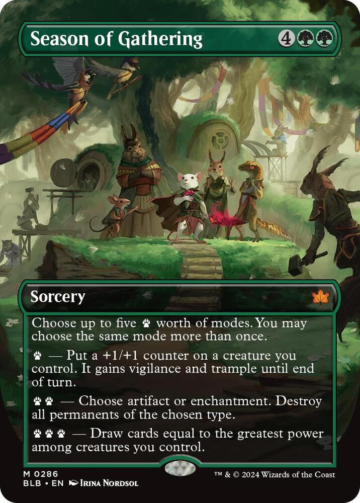 Season of Gathering (Borderless) - Bloomburrow (BLB) NM