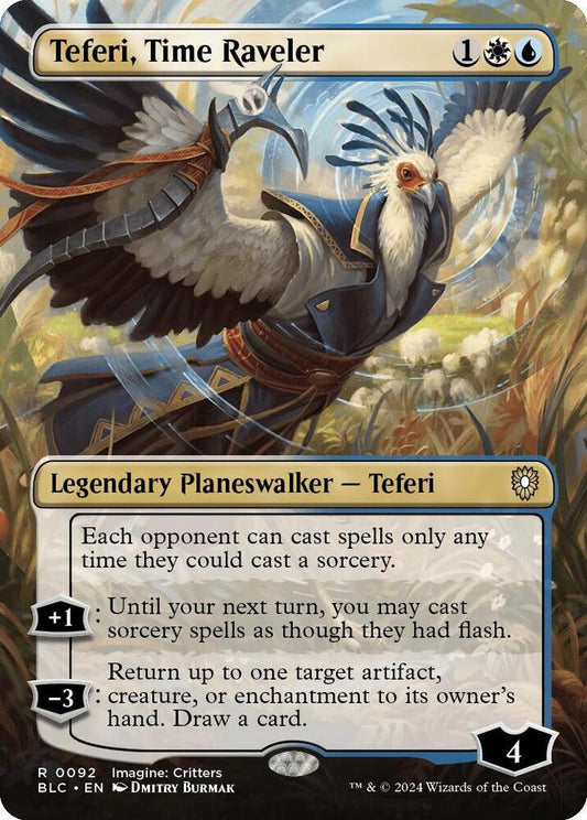 Teferi, Time Raveler (Borderless) - Commander: Bloomburrow (BLC) NM *FOIL*