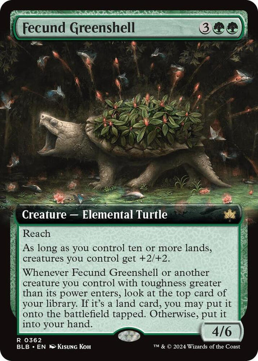 Fecund Greenshell (Extended Art) - Bloomburrow (BLB) LP *FOIL*