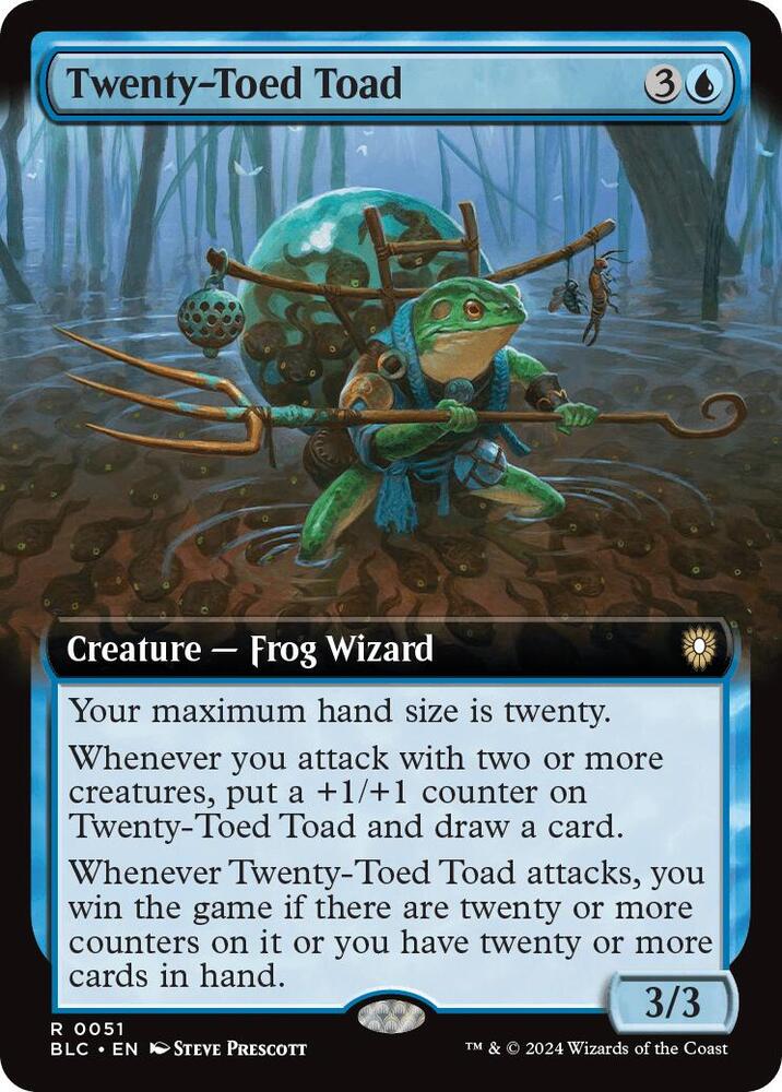Twenty-Toed Toad (Extended Art) - Commander: Bloomburrow (BLC) LP
