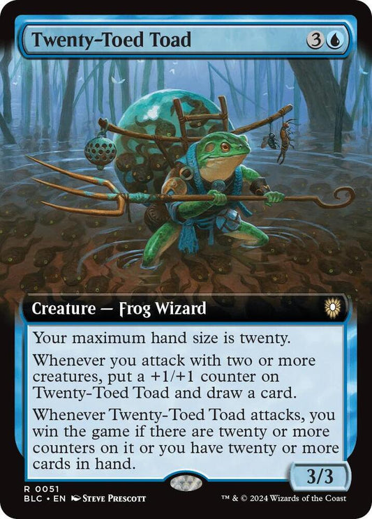 Twenty-Toed Toad (Extended Art) - Commander: Bloomburrow (BLC) LP