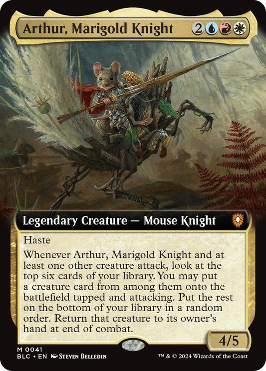 Arthur, Marigold Knight (Extended Art) - Commander: Bloomburrow (BLC) LP