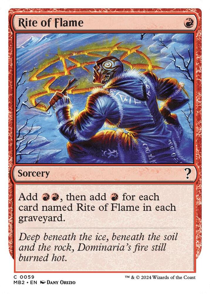 Rite of Flame (White Border) - Mystery Booster 2 (MB2) NM