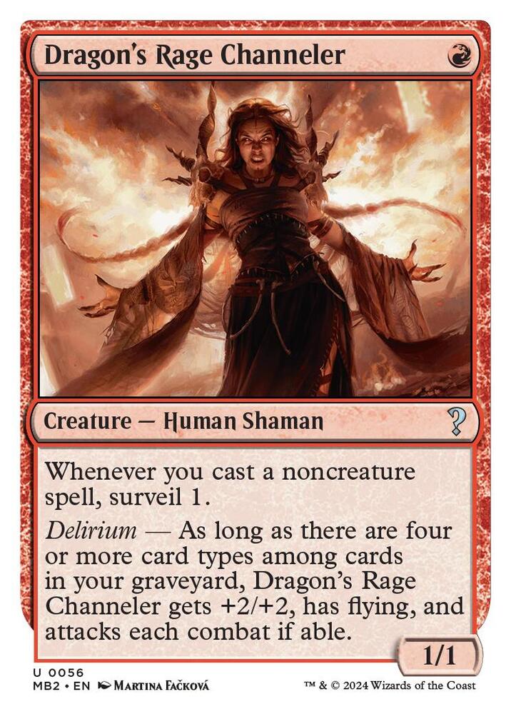 Dragon's Rage Channeler (White Border) - Mystery Booster 2 (MB2) NM