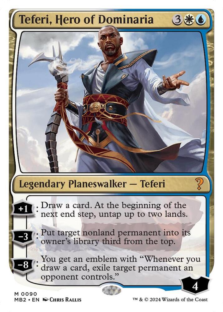 Teferi, Hero of Dominaria (White Border) - Mystery Booster 2 (MB2) NM