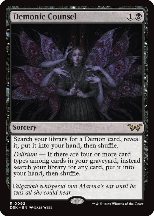 Demonic Counsel - Duskmourn: House of Horror (DSK) NM *FOIL*
