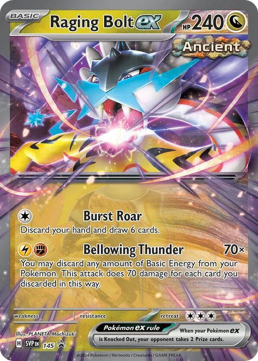 Raging Bolt ex - 145 - SV: Scarlet & Violet Promo Cards (SVP) NM *FOIL*