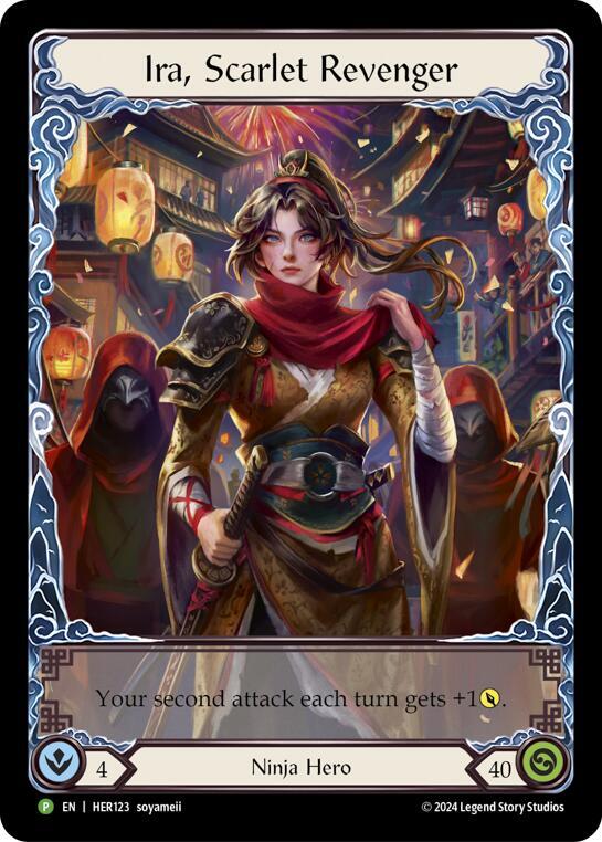 Ira, Scarlet Revenger - HER123 - Flesh and Blood: Promo Cards (PR) Rainbow Foil NM *FOIL*