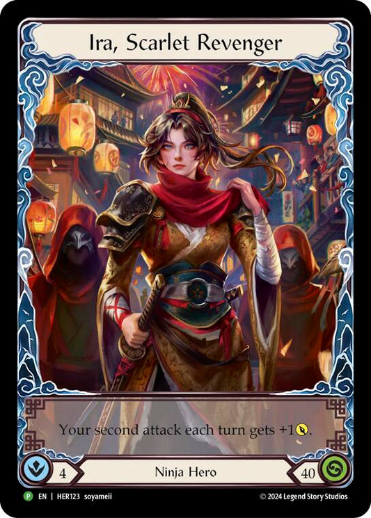 Ira, Scarlet Revenger - HER123 - Flesh and Blood: Promo Cards (PR) Rainbow Foil NM *FOIL*