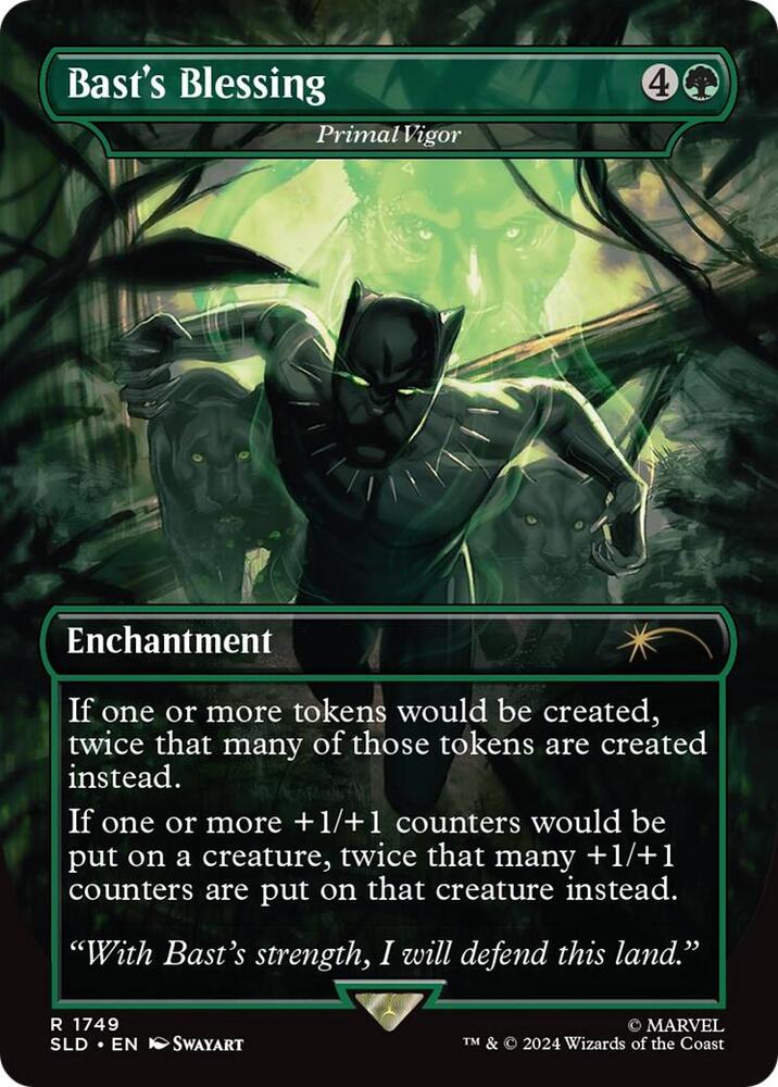 Bast's Blessing - Primal Vigor (Rainbow Foil) - Secret Lair Drop Series (SLD) NM *FOIL*