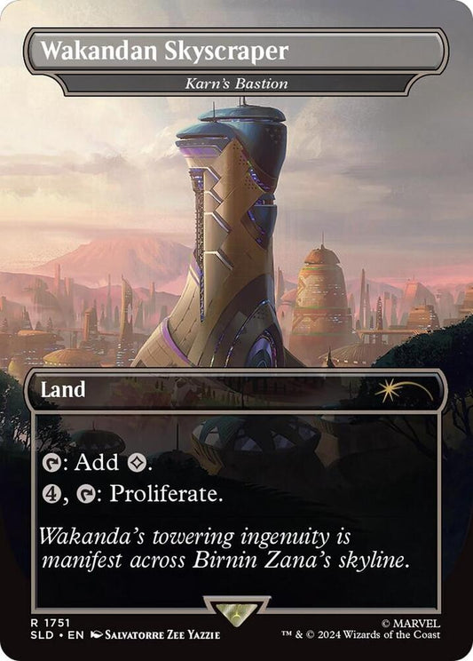 Wakandan Skyscraper - Karn's Bastion (Rainbow Foil) - Secret Lair Drop Series (SLD) NM *FOIL*