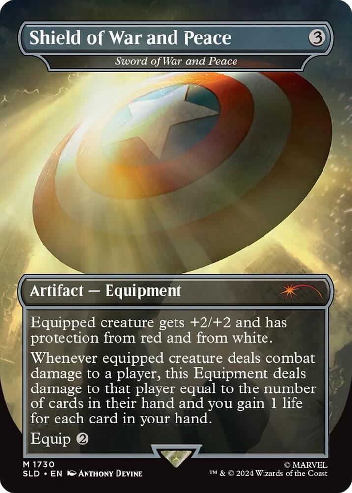 Shield of War and Peace - Sword of War and Peace (Rainbow Foil) - Secret Lair Drop Series (SLD) NM *FOIL*