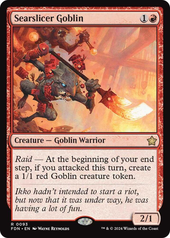 Searslicer Goblin - Foundations (FDN) NM
