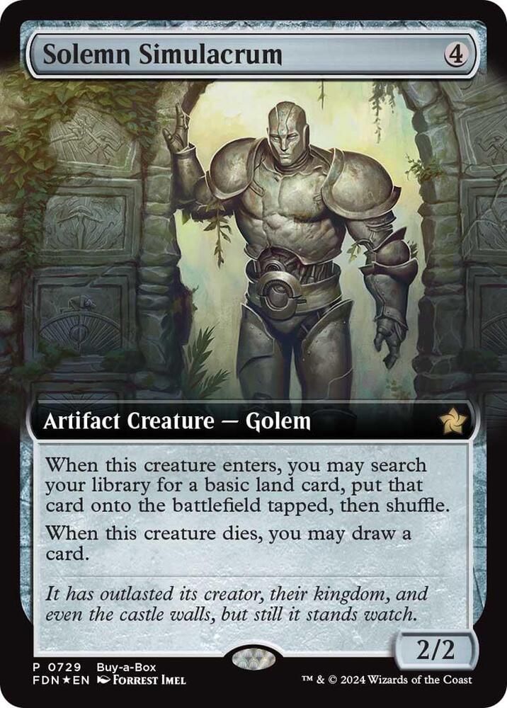 Solemn Simulacrum (Extended Art) - Buy-A-Box Promos (BABP) NM *FOIL*