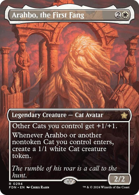 Arahbo, the First Fang (Borderless) - Foundations (FDN) NM