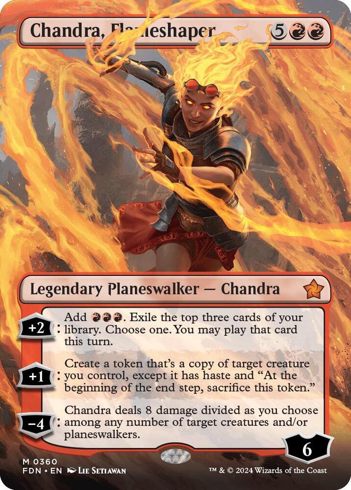 Chandra, Flameshaper (Borderless) - Foundations (FDN) *FOIL*