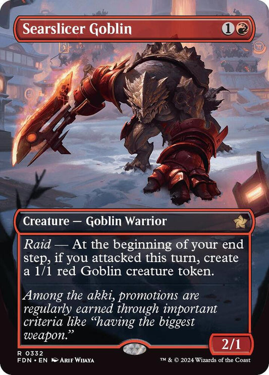 Searslicer Goblin (Borderless) - Foundations (FDN) NM