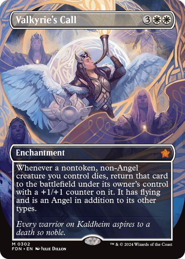 Valkyrie's Call (Borderless) - Foundations (FDN) NM *FOIL*
