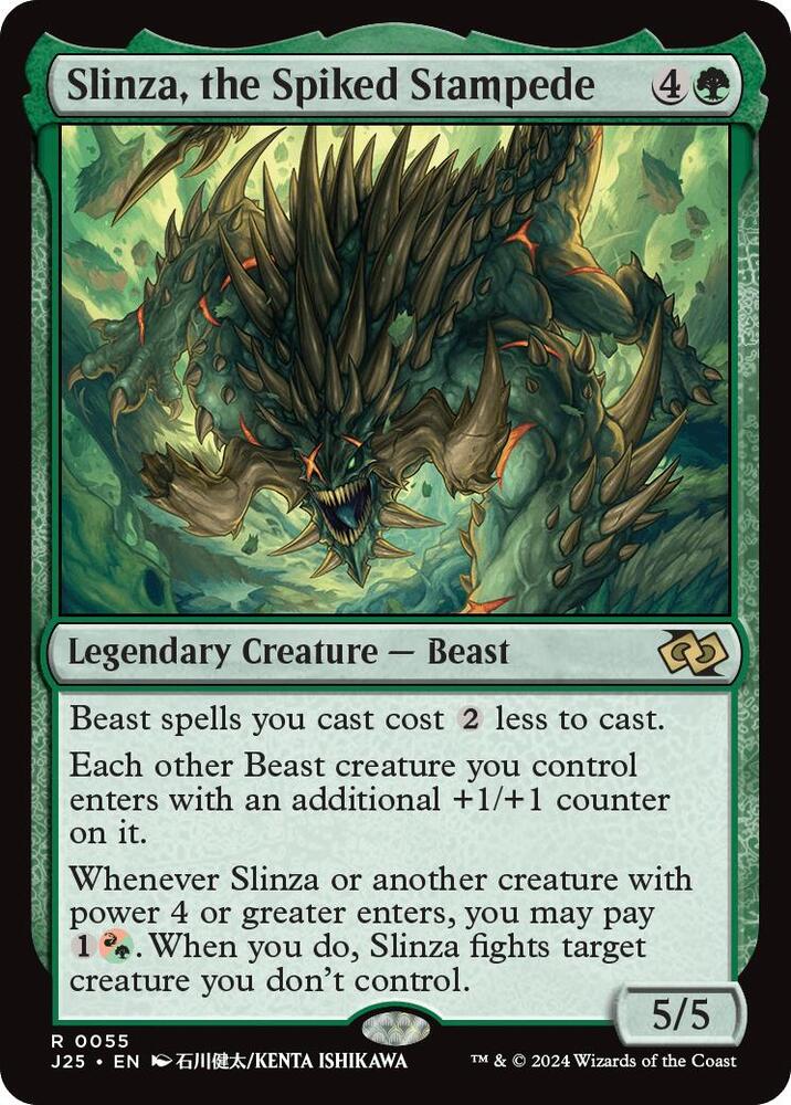 Slinza, the Spiked Stampede (Anime) - Foundations Jumpstart (J25) NM