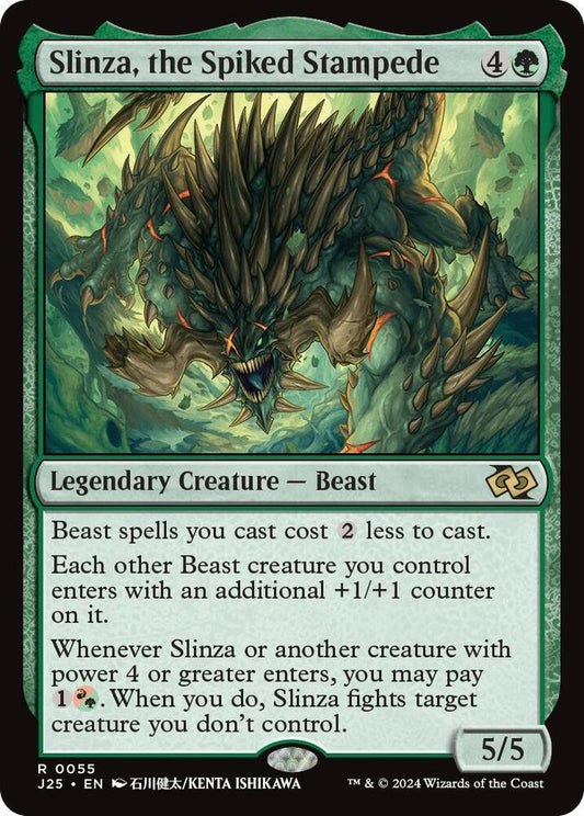 Slinza, the Spiked Stampede (Anime) - Foundations Jumpstart (J25) NM