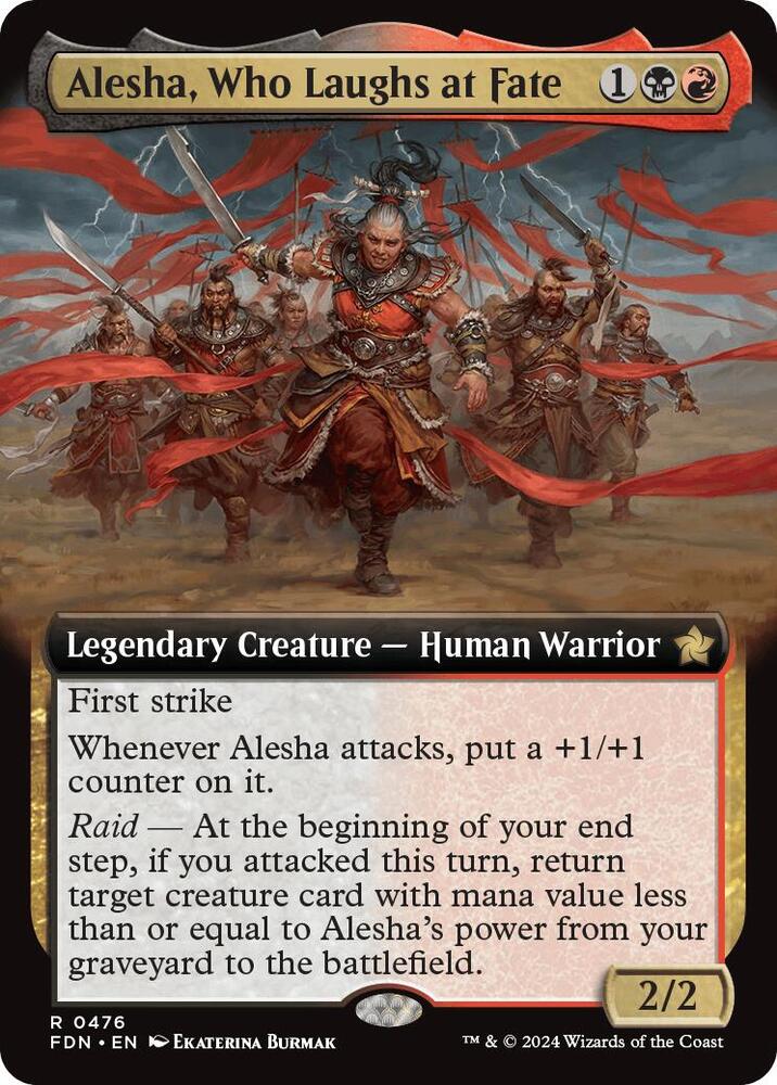 Alesha, Who Laughs at Fate (Extended Art) - Foundations (FDN) *FOIL*