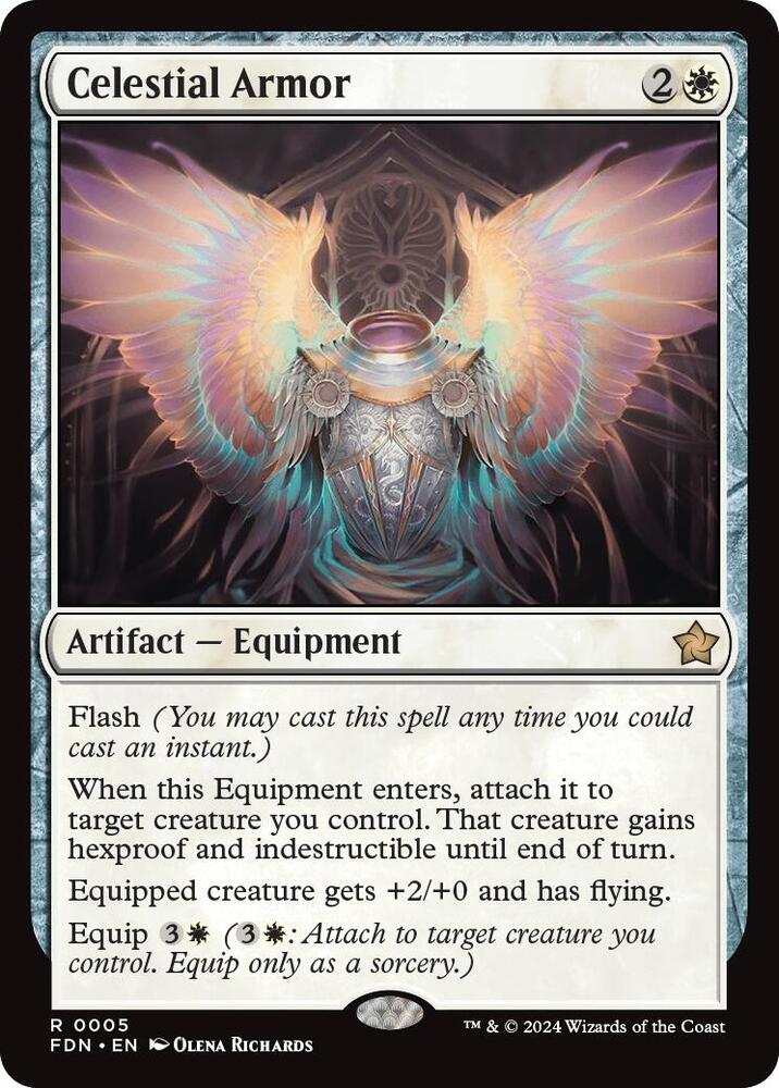 Celestial Armor - Foundations (FDN) NM *FOIL*