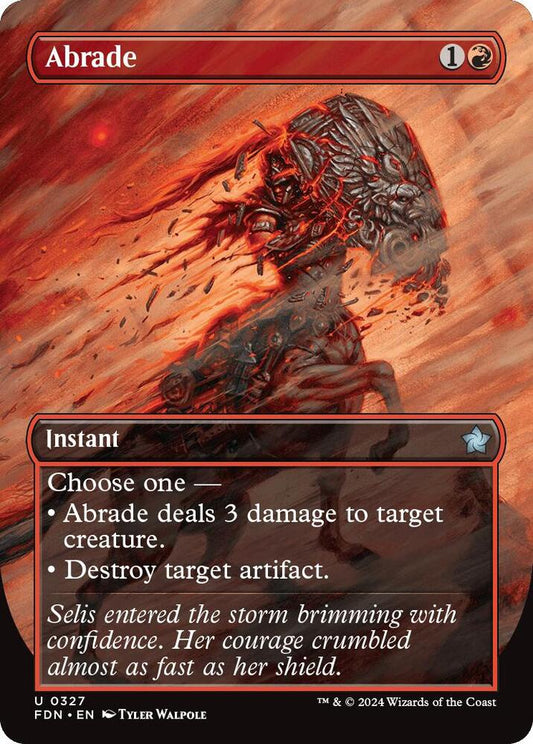 Abrade (Borderless) - Foundations (FDN) NM *FOIL*