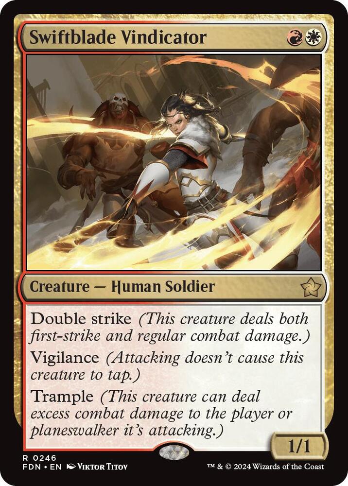Swiftblade Vindicator - Foundations (FDN) NM *FOIL*