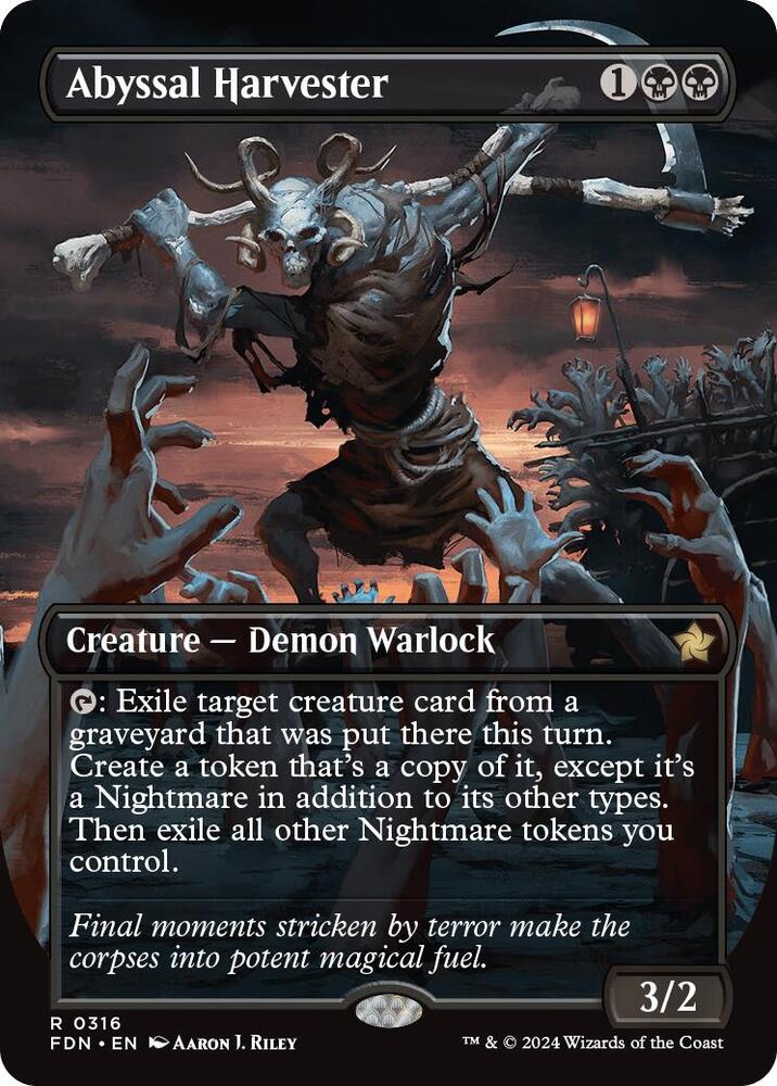 Abyssal Harvester (Borderless) - Foundations (FDN) NM