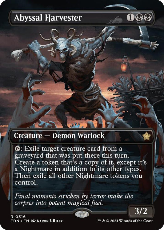 Abyssal Harvester (Borderless) - Foundations (FDN) NM