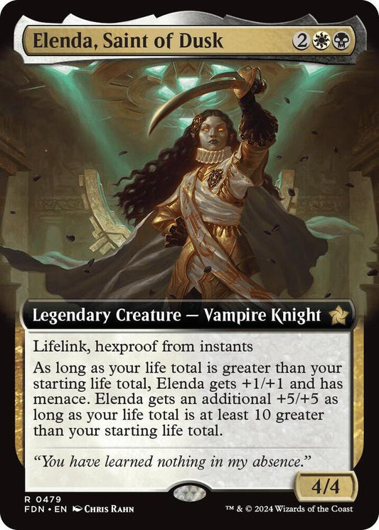 Elenda, Saint of Dusk (Extended Art) - Foundations (FDN) NM *FOIL*