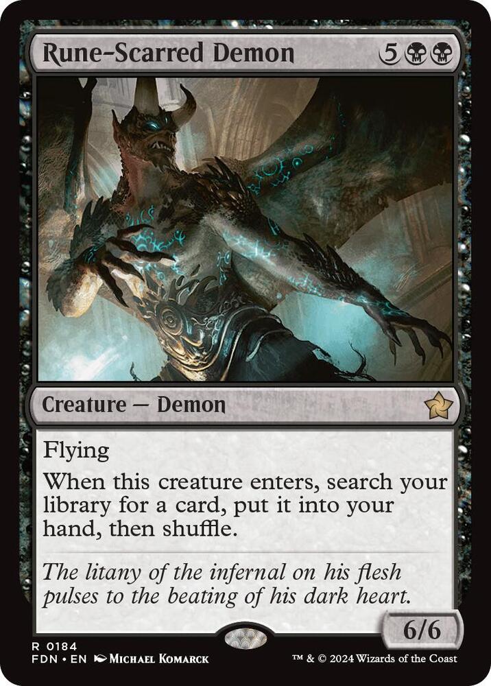 Rune-Scarred Demon - Foundations (FDN) NM *FOIL*