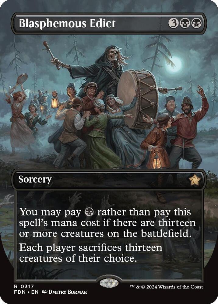 Blasphemous Edict (Borderless) - Foundations (FDN) *FOIL*