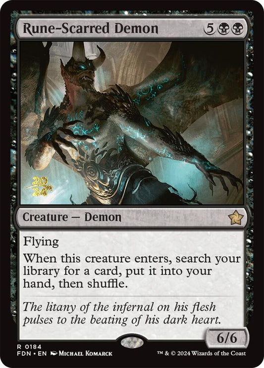 Rune-Scarred Demon - Prerelease Cards (PRE) NM *FOIL*