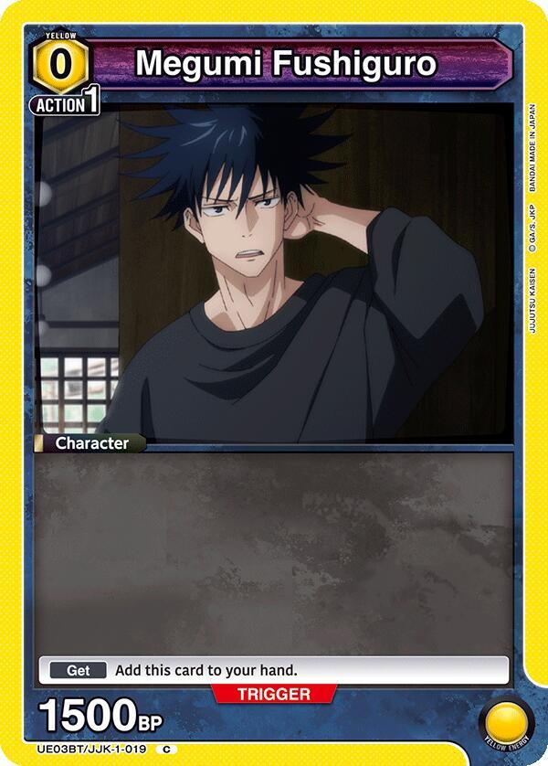 Megumi Fushiguro (019) (Box Topper Foil) - UE03BT: Jujutsu Kaisen (UE03BT) LP *FOIL*