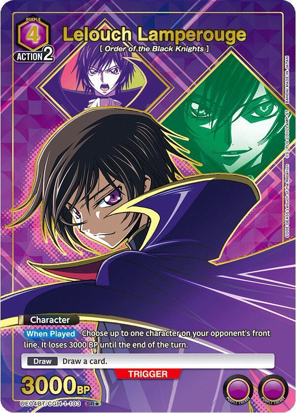Lelouch Lamperouge (103) (SR*) - UE04BT: CODE GEASS: Lelouch of the Rebellion (UE04BT) NM *FOIL*