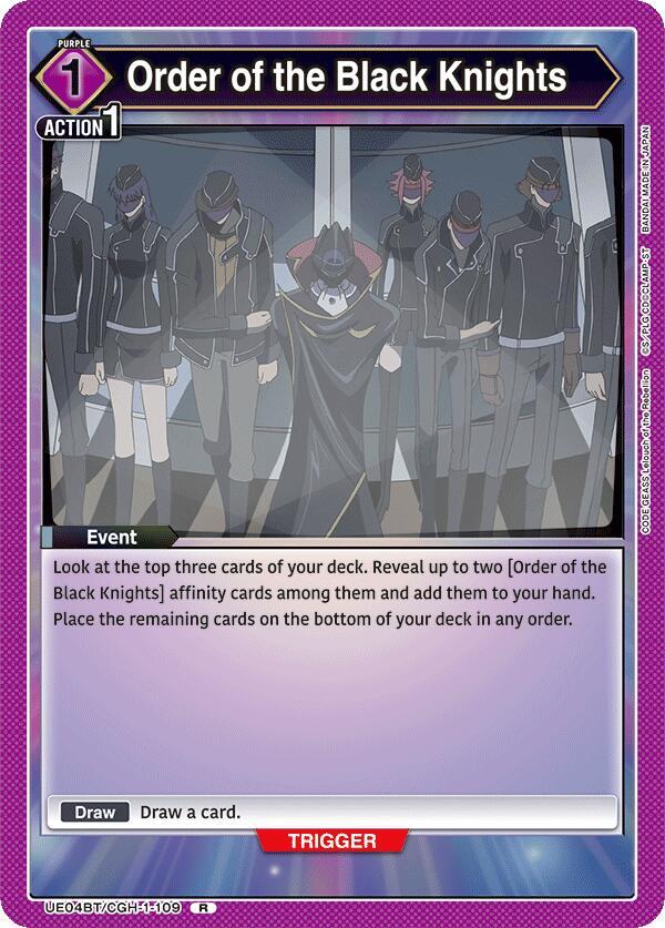 Order of the Black Knights - UE04BT: CODE GEASS: Lelouch of the Rebellion (UE04BT) LP *FOIL*