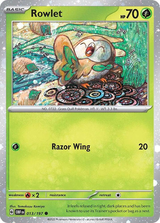 Rowlet - 013/197 (Cosmos Holo) - Miscellaneous Cards & Products (MCAP) NM