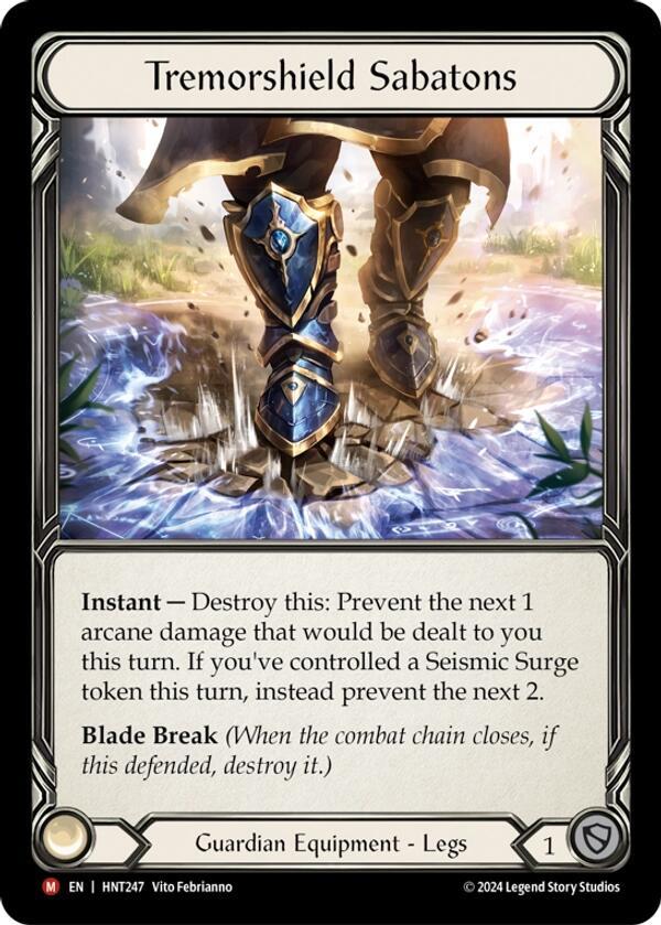 Tremorshield Sabatons - The Hunted NM *Cold Foil*