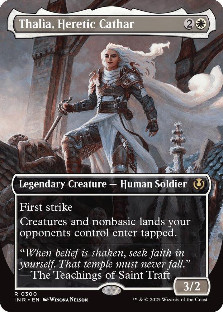 Thalia, Heretic Cathar (Borderless) - Innistrad Remastered (INR) NM *FOIL*