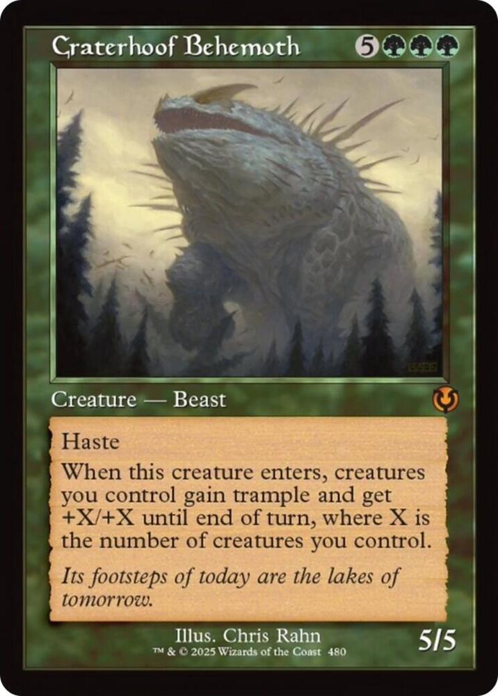 Craterhoof Behemoth (Retro Frame) - Innistrad Remastered (INR) NM *FOIL*