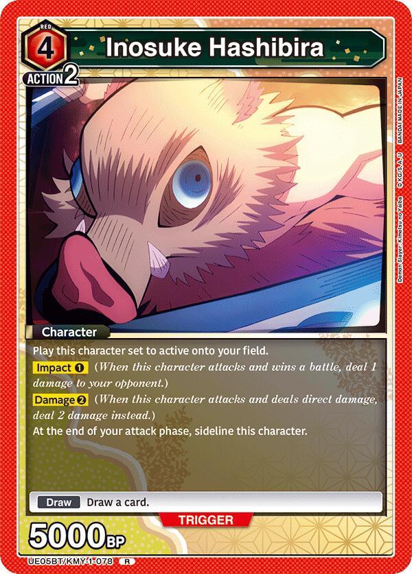 Inosuke Hashibira (078) - UE05BT: Demon Slayer: Kimetsu no Yaiba (UE05BT) NM *FOIL*