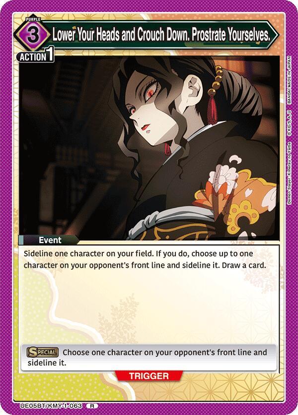 Lower Your Heads and Crouch Down. Prostrate Yourselves. - UE05BT: Demon Slayer: Kimetsu no Yaiba (UE05BT) NM *FOIL*