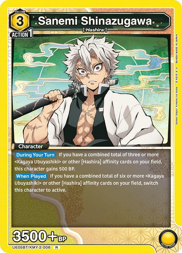 Sanemi Shinazugawa (006) - UE05BT: Demon Slayer: Kimetsu no Yaiba (UE05BT) NM *FOIL*