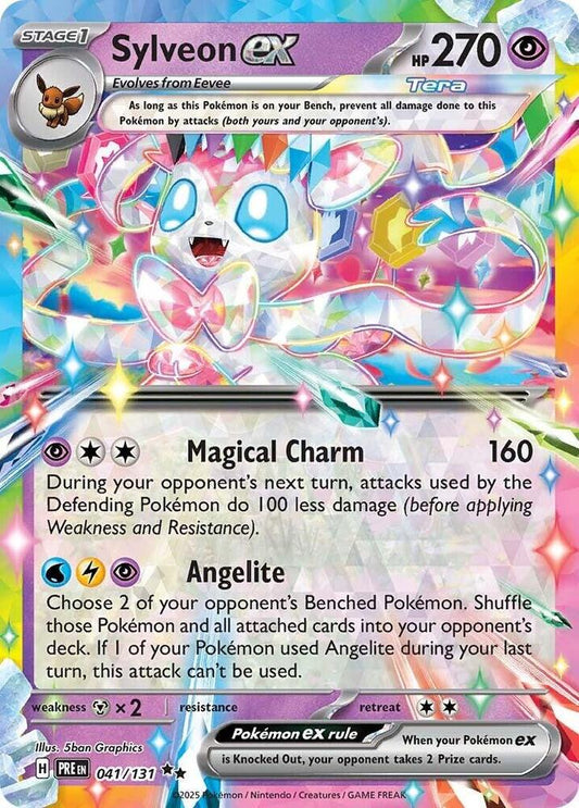 Sylveon ex - 041/131 - SV: Prismatic Evolutions (PRE) NM *FOIL*