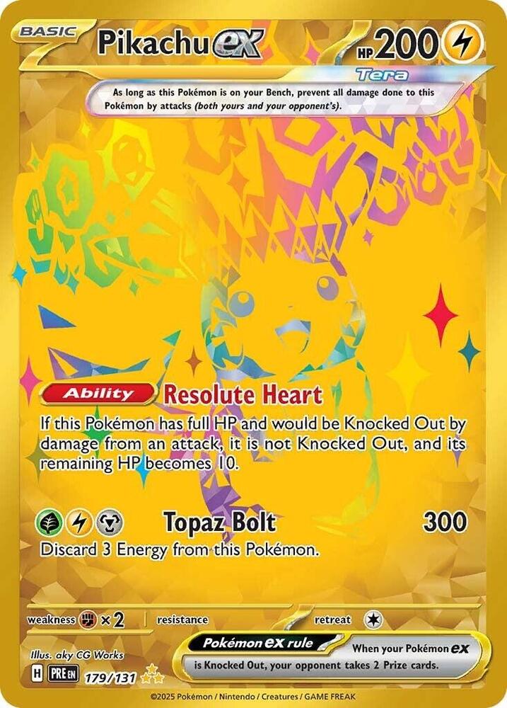 Pikachu ex - 179/131 - SV: Prismatic Evolutions (PRE) NM *FOIL*