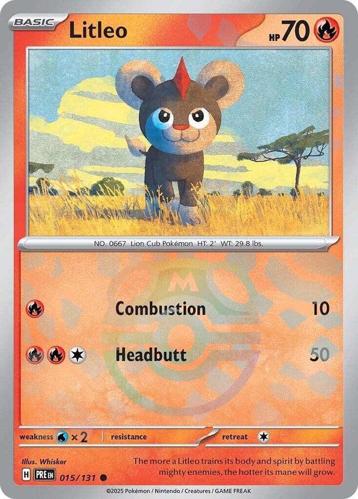 Litleo (Master Ball Pattern) - SV: Prismatic Evolutions (PRE) NM