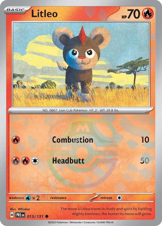 Litleo (Master Ball Pattern) - SV: Prismatic Evolutions (PRE) NM