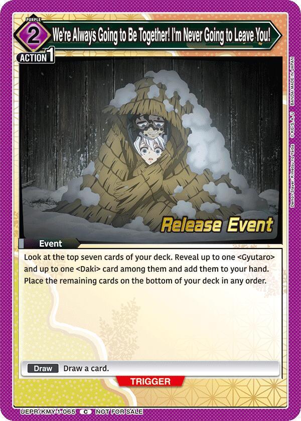 We're Always Going to Be Together! I'm Never Going to Leave You! - UE05BT: Demon Slayer: Kimetsu no Yaiba Release Event Cards (UE05BT_RE) NM