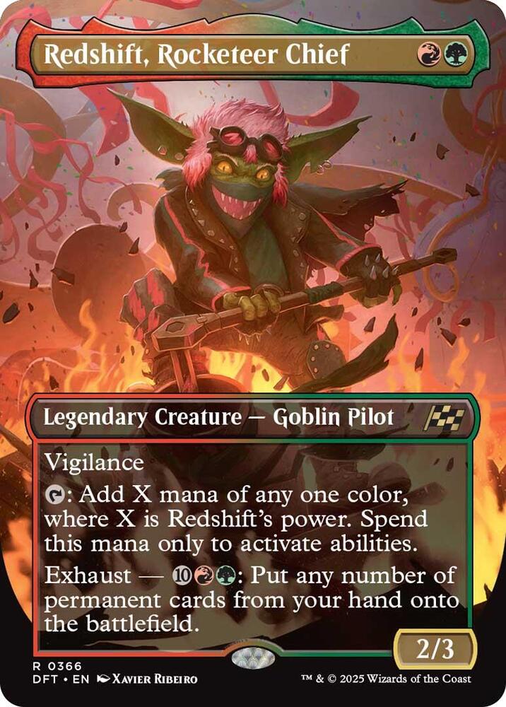 Redshift, Rocketeer Chief (Borderless) - Aetherdrift (DFT) NM *FOIL*